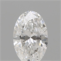 Natural Diamond 0.30 Carats, Oval with  Cut, D Color, SI2 Clarity and Certified by GIA