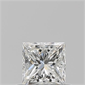 Diamante Natural 0.51 quilates, Princesa , Color H, claridad VVS1 y certificado GIA