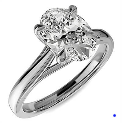 Buddies cathedral solitaire engagement ring settings for Ovals, Radiants and Emeralds