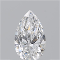 Natural Diamond 0.50 Carats, Pear with  Cut, D Color, VVS2 Clarity and Certified by GIA