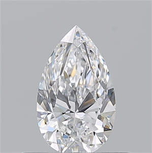 Picture of Natural Diamond 0.50 Carats, Pear with  Cut, D Color, VVS2 Clarity and Certified by GIA