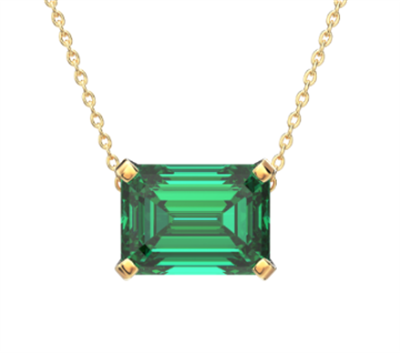 Emerald shape, emerald stone 6x8 mm 1.50 caratpendant