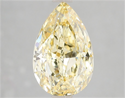 Picture of Lab Grown Diamond 3.01 Carats, Pear with  Cut, Fancy Intense Yellow Color, VS1 Clarity and Certified by IGI