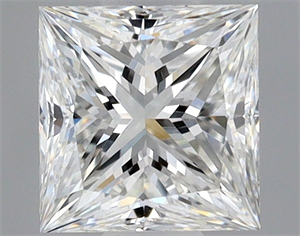 Picture of Natural Diamond 0.50 Carats, Princess with  Cut, F Color, VVS2 Clarity and Certified by GIA