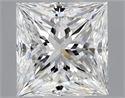 Natural Diamond 0.50 Carats, Princess with  Cut, F Color, VVS2 Clarity and Certified by GIA