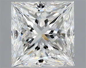 Picture of Natural Diamond 0.50 Carats, Princess with  Cut, F Color, VVS2 Clarity and Certified by GIA