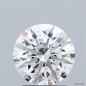 Picture of Lab Grown Diamond 2.05 Carats, Round with Ideal Cut, D Color, VVS1 Clarity and Certified by IGI