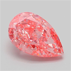 Picture of Lab Grown Diamond 2.07 Carats, Pear with  Cut, Fancy Vivid Pink Color, VS1 Clarity and Certified by IGI