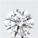 Lab Grown Diamond 3.09 Carats, Round with Ideal Cut, F Color, VS1 Clarity and Certified by IGI
