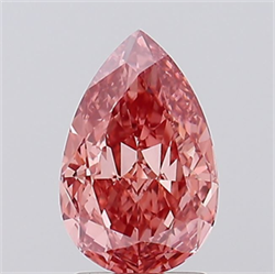 Picture of Lab Grown Diamond 2.03 Carats, Pear with  Cut, Fancy Vivid Pink Color, VS1 Clarity and Certified by IGI