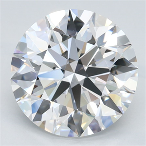 Picture of Lab Grown Diamond 3.05 Carats, Round with Ideal Cut, D Color, IF Clarity and Certified by IGI