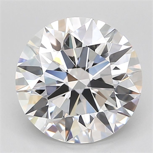 Picture of Lab Grown Diamond 3.72 Carats, Round with Ideal Cut, D Color, IF Clarity and Certified by IGI