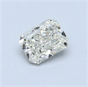 Diamante Natural 0.57 quilates, Radiante , Color K, claridad SI2 y certificado GIA