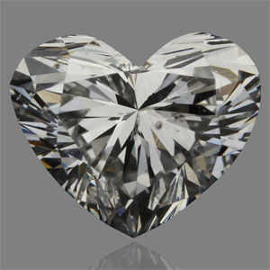 Picture of Natural Diamond 0.37 Carats, Heart with  Cut, D Color, SI2 Clarity and Certified by GIA