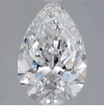 Picture of  Lab Created Diamond 2.09 Carats, Pear with  Cut, F Color, VVS1 Clarity and Certified by IGI