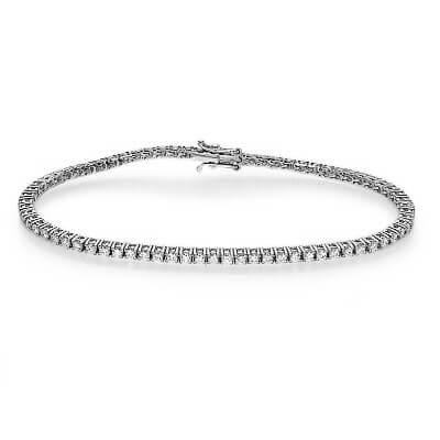 Pulsera de tenis con diamantes redondos de 1,00 quilates