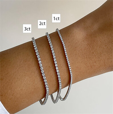 1 carat Lab Grown diamonds EF VS1 Tennis Bracelet