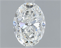 Natural Diamond 0.70 Carats, Oval with  Cut, F Color, VVS2 Clarity and Certified by GIA