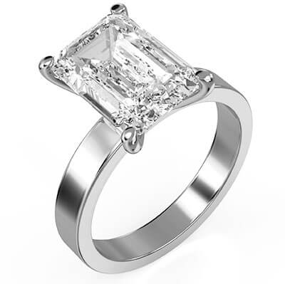 Solitair engagement ring for large diamonds,