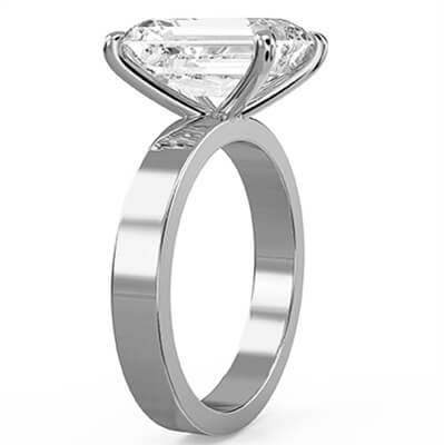 Solitaire engagement ring for large diamonds,
