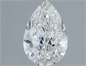 Natural Diamond 1.00 Carats, Pear with  Cut, G Color, VVS2 Clarity and Certified by GIA