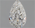 Diamante Natural 0.51 quilates, De pera , Color F, claridad SI1 y certificado GIA