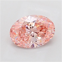 Picture of Lab Grown Diamond 2.04 Carats, Oval with  Cut, Fancy Vivid Pink Color, VVS2 Clarity and Certified by IGI