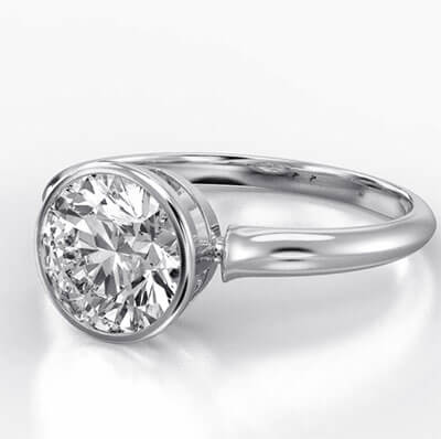 Low Profile Designers Bezel Engagement ring Setting