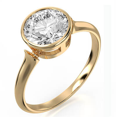 Low Profile Designers Bezel Engagement ring Setting