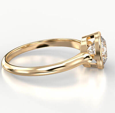 Low Profile Designers Bezel Engagement ring Setting