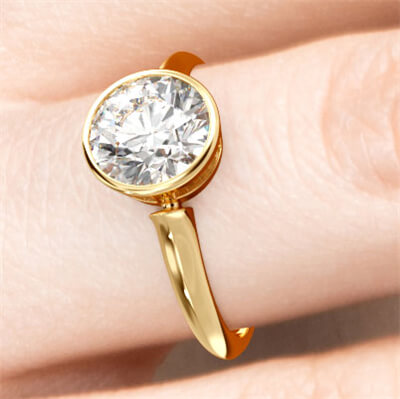 Low Profile Designers Bezel Engagement ring Setting