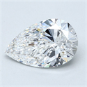 Natural Diamond 3.50 Carats, Pear with  Cut, E Color, SI2 Clarity and Certified by GIA