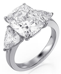 Picture of Three stones Lab diamond Trillions 0.60ct TW