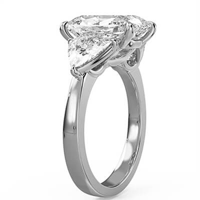 Three stones Lab diamond Trillions 0.60ct TW
