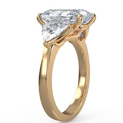 Three stones Lab diamond Trillions 0.60ct TW