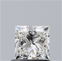 Natural Diamond 0.80 Carats, Princess with  Cut, H Color, VVS2 Clarity and Certified by GIA