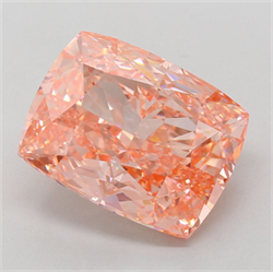 Picture of Lab Grown Diamond 12.09 Carats, CUSHION MODIFIED with  Cut, Fancy Vivid Pink Color, VS1 Clarity and Certified by IGI