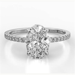 Picture of Oval cut diamond engagement ring