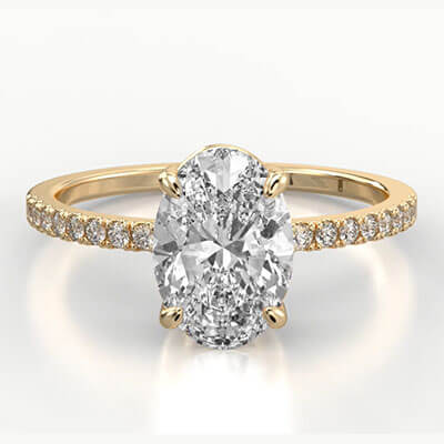 Oval cut diamond engagement ring