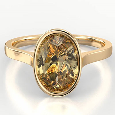 2,05 diamantes naturales. Fancy marrón amarillo SI2 con certificado GIA - oro blanco de 14k