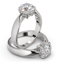 Picture of Lab diamond 1.70 F VS1 3xEX, Classic Solitaire 4 prongs engagement ring