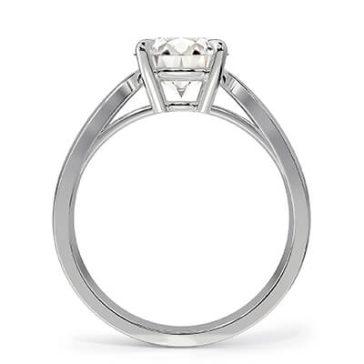 Lab diamond 1.70 F VS1 3xEX, Classic Solitaire 4 prongs engagement ring