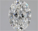 Natural Diamond 1.01 Carats, Oval with  Cut, F Color, SI1 Clarity and Certified by GIA
