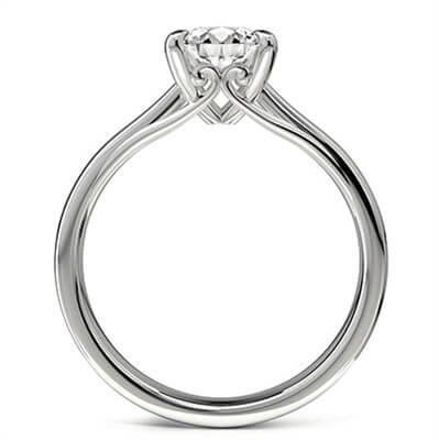 1.20 carat E VVS2,Buddies cathedral solitaire engagement ring settings for Ovals, Radiants and Emeralds