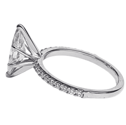 Picture of Marquise engagement ring with common prongs set side diamonds 0.20 carat