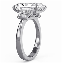 Foto Anillo de compromiso con lados trapezoidales de 0,72 CTW para todas las formas, 2,50 quilates o más. de