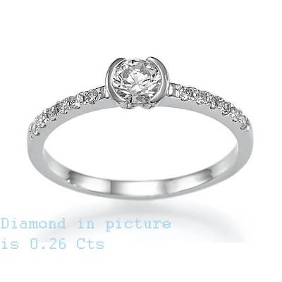 0.50 carat Lab diamond F VS1 engagement ring