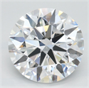 Lab Grown Diamond 3.74 Carats, Round with Excellent Cut, D Color, VVS1 Clarity and Certified by GIA