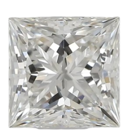 Picture of 0.59 Carats, Princess Diamond with Ideal Cut, G Color, VS2 Clarity and Certified By CGL