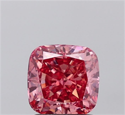 Picture of Lab Grown Diamond 2.02 Carats, CUSHION MODIFIED with  Cut, Fancy Vivid Pink Color, VS2 Clarity and Certified by IGI